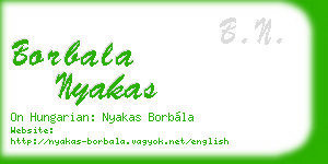 borbala nyakas business card